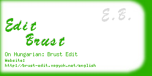 edit brust business card